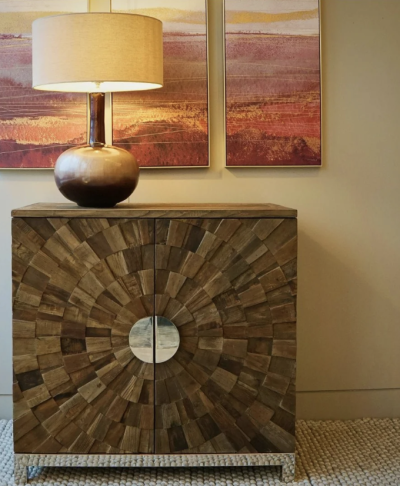 Styling Tips: Reclaimed Elm & Metal 2-Door Cabinet 