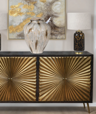 Elevate Your Interior with the Brass Starburst Sideboard