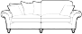 specification drawing of dale extra large sofa
