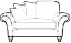 specification drawing of dale 1 seat sofa